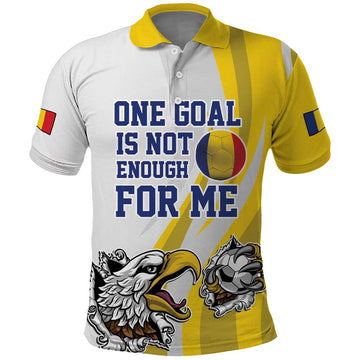 Custom Romania Football With Eagle Mascot Polo Shirt Sporty Style LT17
