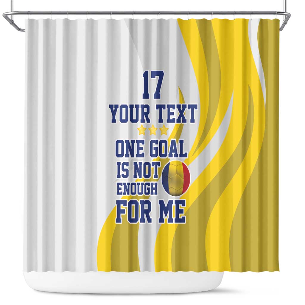 Custom Romania Football With Eagle Mascot Shower Curtain Sporty Style LT17