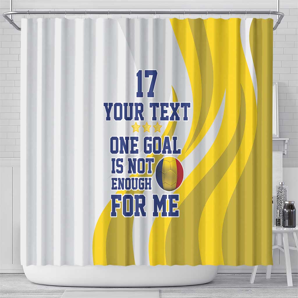 Custom Romania Football With Eagle Mascot Shower Curtain Sporty Style LT17