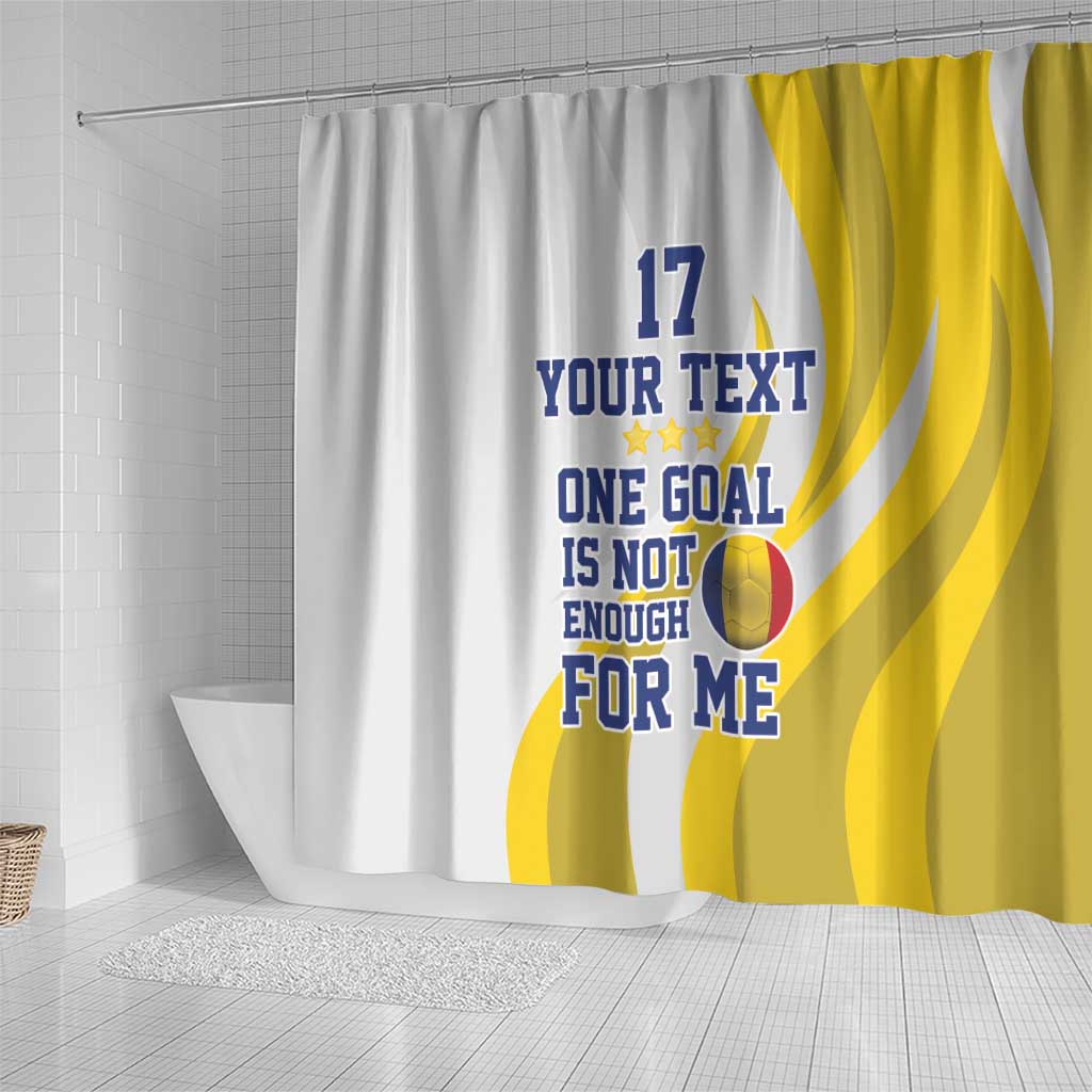Custom Romania Football With Eagle Mascot Shower Curtain Sporty Style LT17