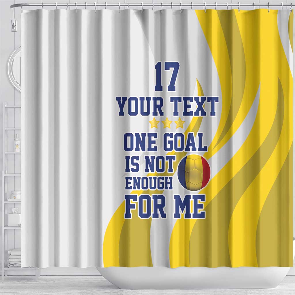 Custom Romania Football With Eagle Mascot Shower Curtain Sporty Style LT17