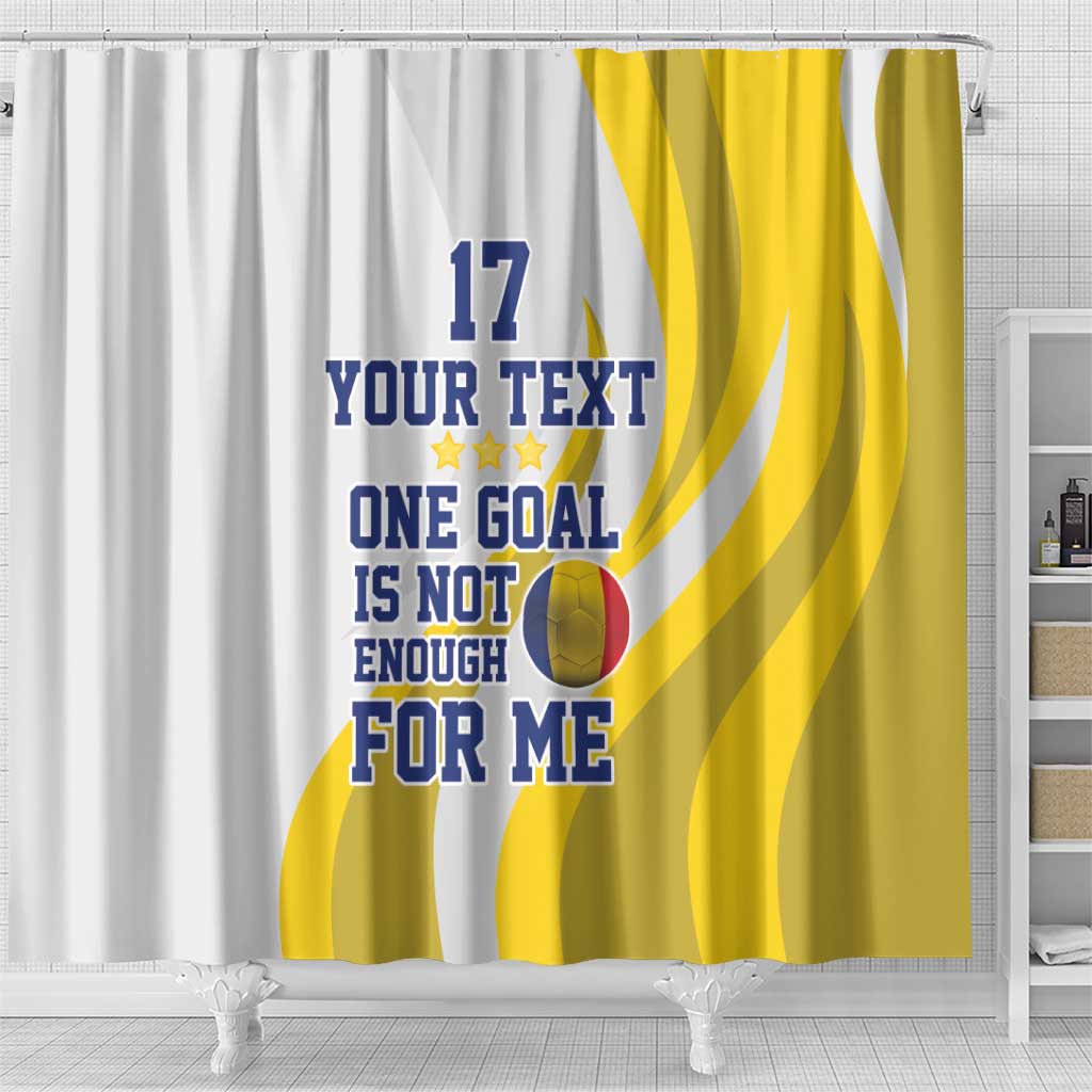 Custom Romania Football With Eagle Mascot Shower Curtain Sporty Style LT17