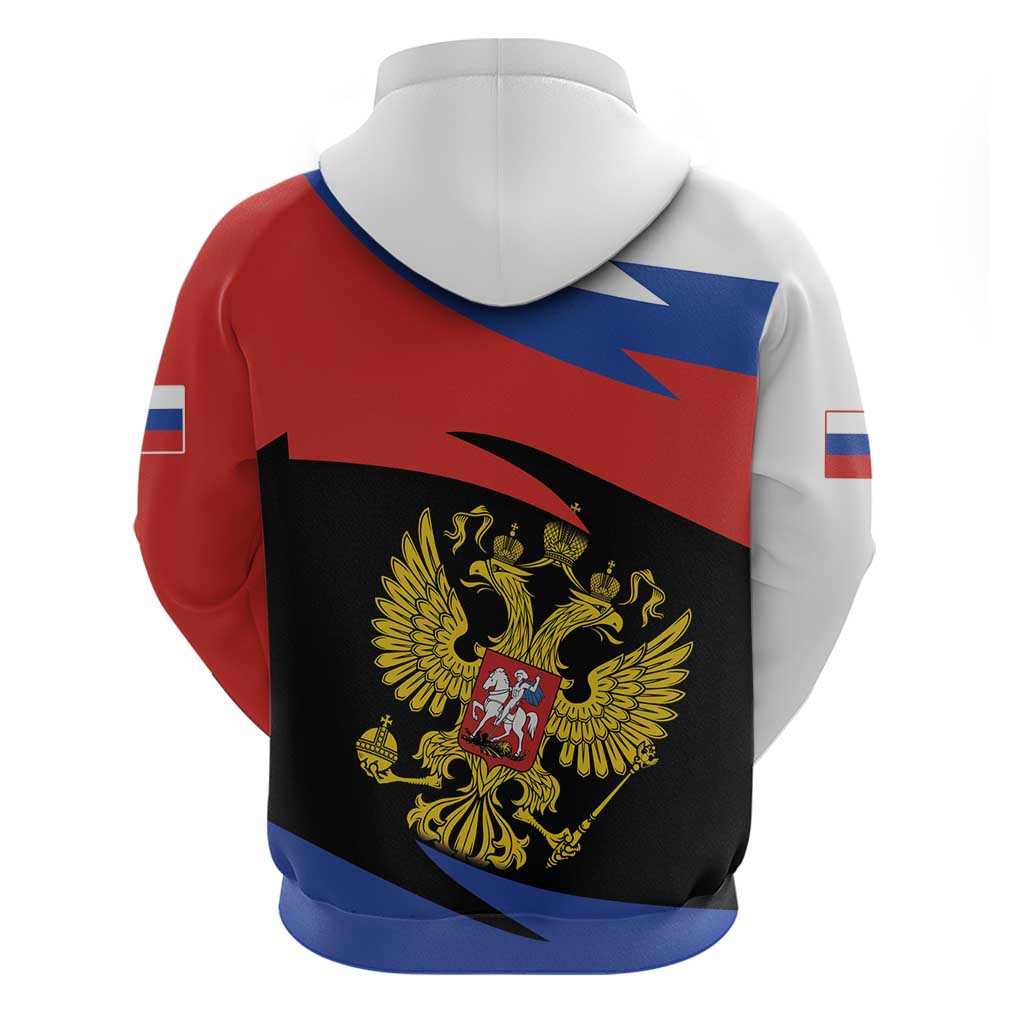 Russia Coat of Arms Hoodie Russian Eagle Two Heads Simple Style LT17