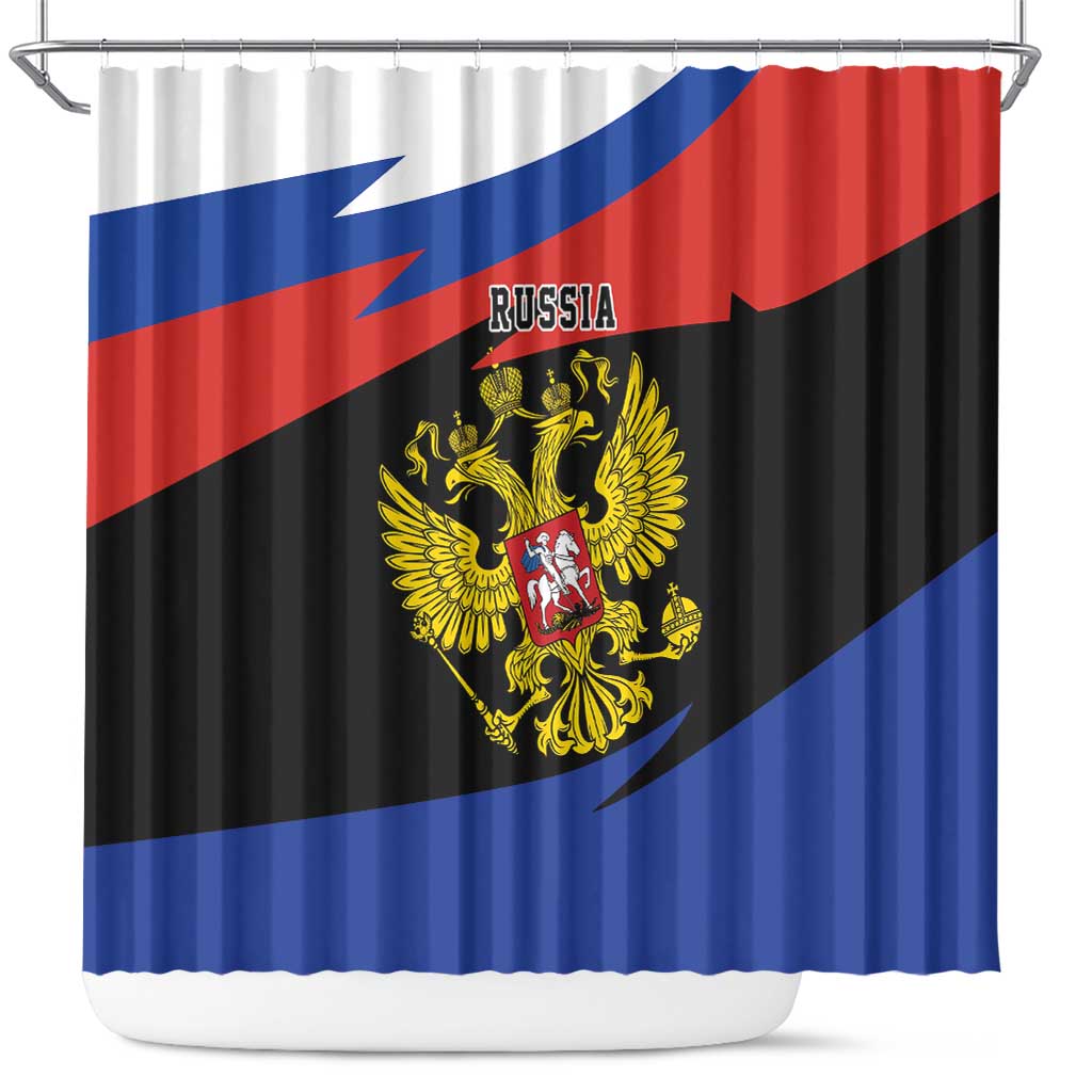 Russia Coat of Arms Shower Curtain Russian Eagle Two Heads Simple Style LT17
