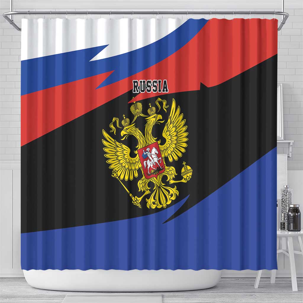 Russia Coat of Arms Shower Curtain Russian Eagle Two Heads Simple Style LT17