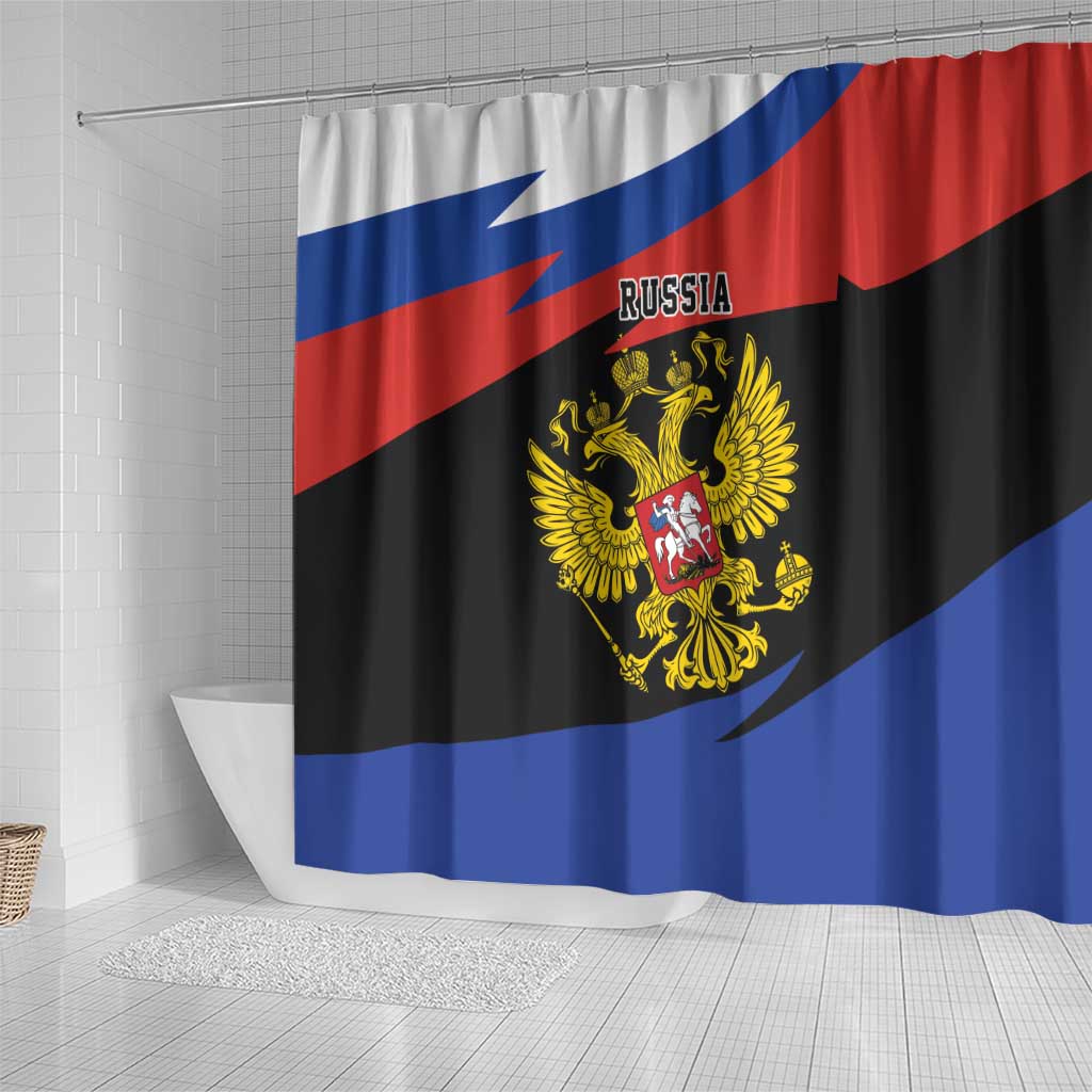 Russia Coat of Arms Shower Curtain Russian Eagle Two Heads Simple Style LT17