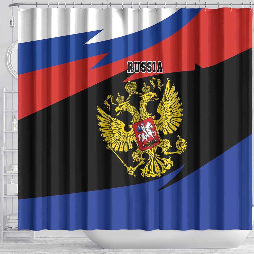 Russia Coat of Arms Shower Curtain Russian Eagle Two Heads Simple Style LT17