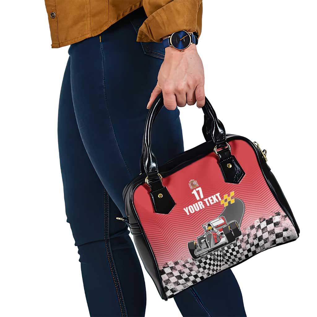 Custom Spain Formula One Shoulder Handbag Motorsport with Flag F1 World Championship LT17
