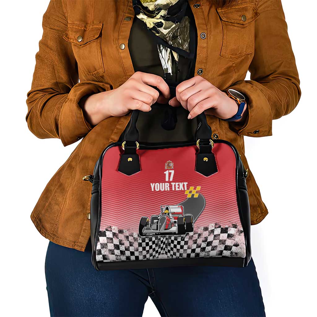 Custom Spain Formula One Shoulder Handbag Motorsport with Flag F1 World Championship LT17
