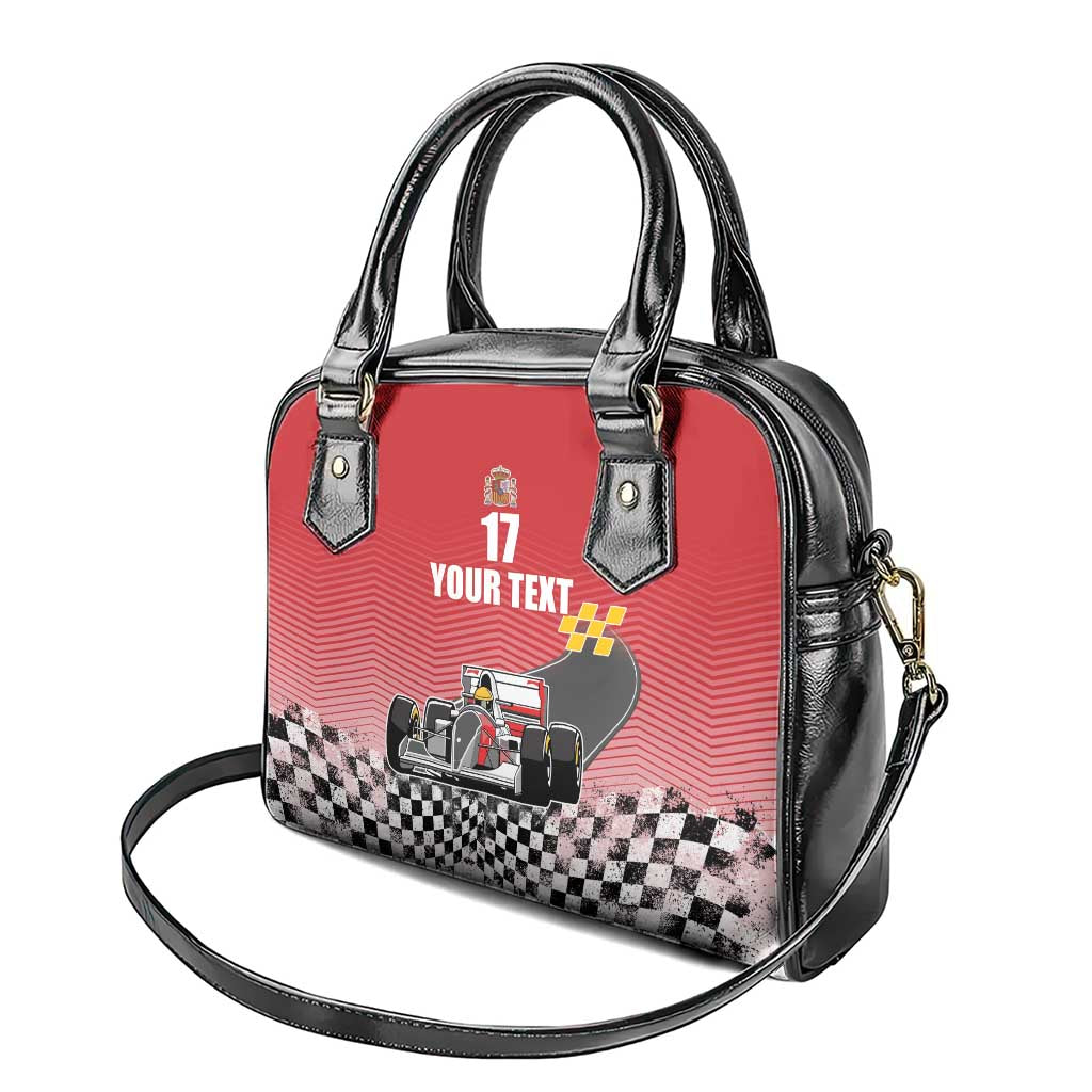 Custom Spain Formula One Shoulder Handbag Motorsport with Flag F1 World Championship LT17