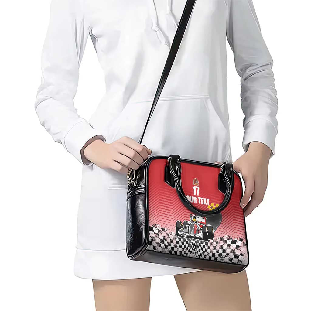 Custom Spain Formula One Shoulder Handbag Motorsport with Flag F1 World Championship LT17