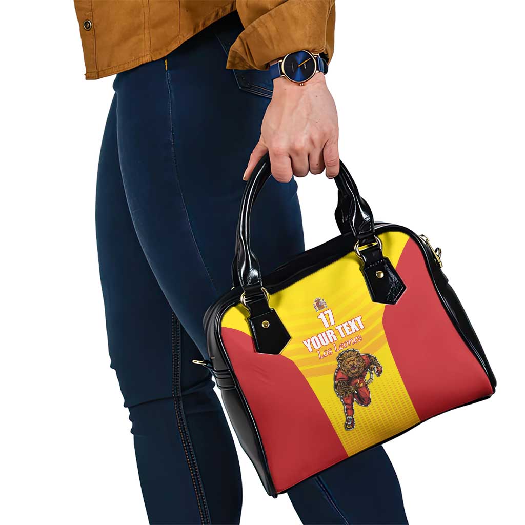 Custom Espana Rugby Spain Shoulder Handbag Lion Mascot Come on Los Leones Yellow Style LT17