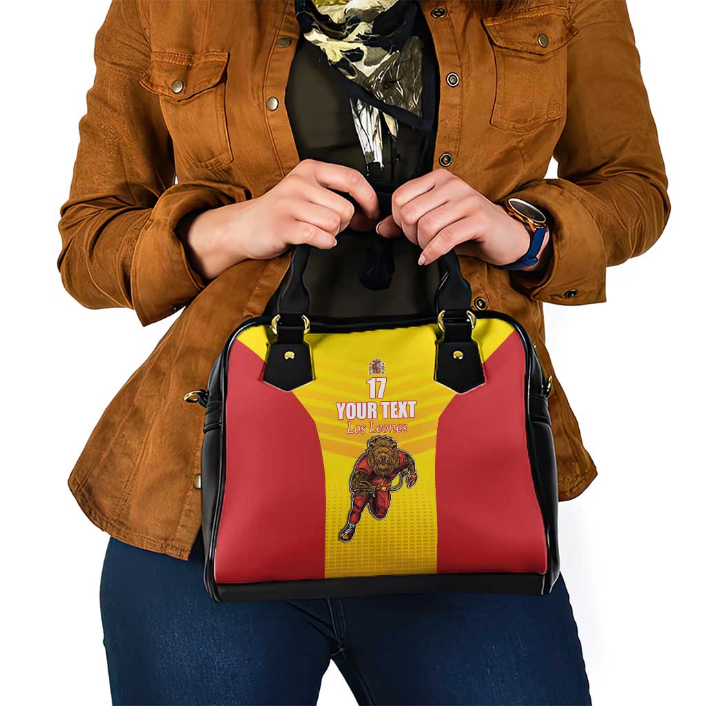 Custom Espana Rugby Spain Shoulder Handbag Lion Mascot Come on Los Leones Yellow Style LT17