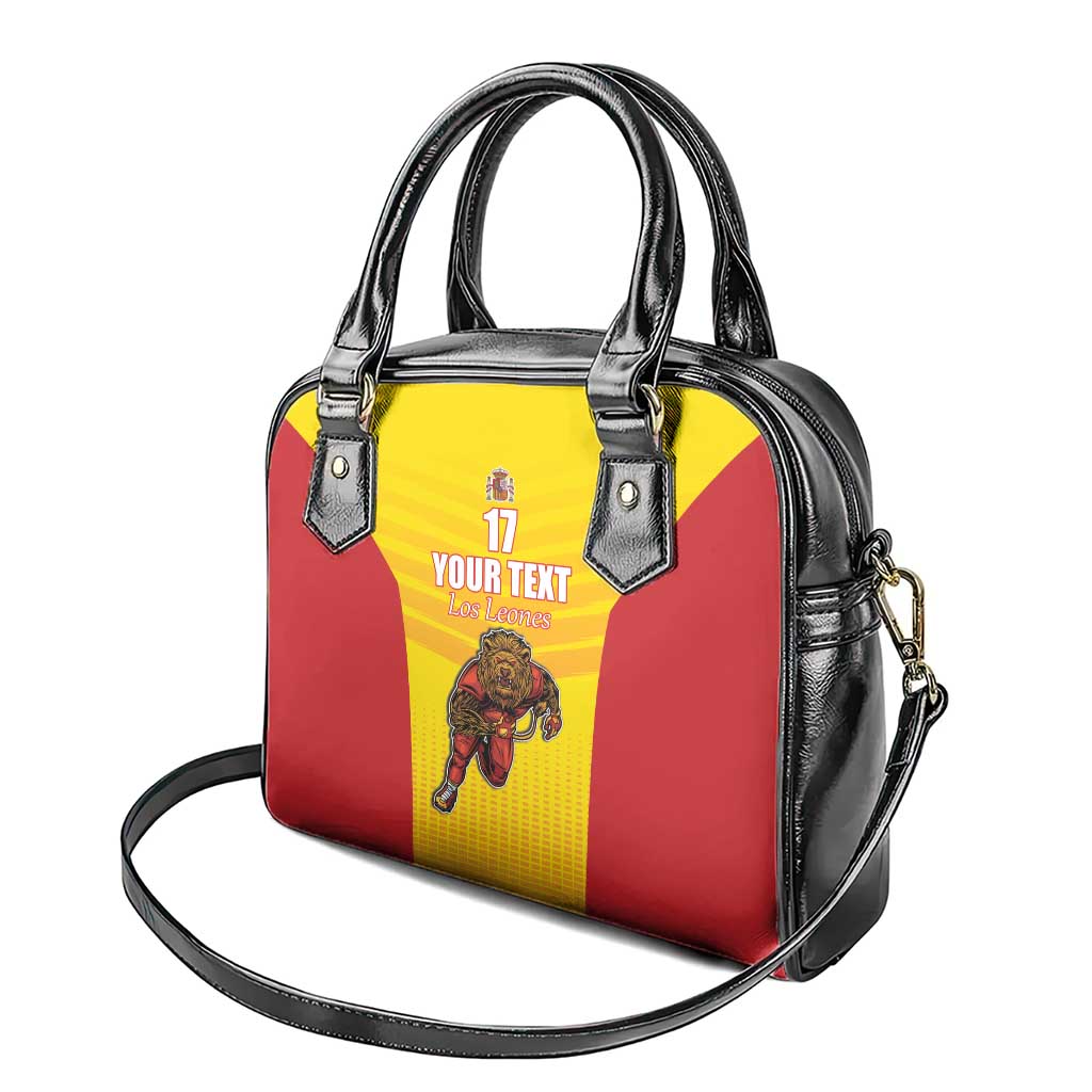 Custom Espana Rugby Spain Shoulder Handbag Lion Mascot Come on Los Leones Yellow Style LT17