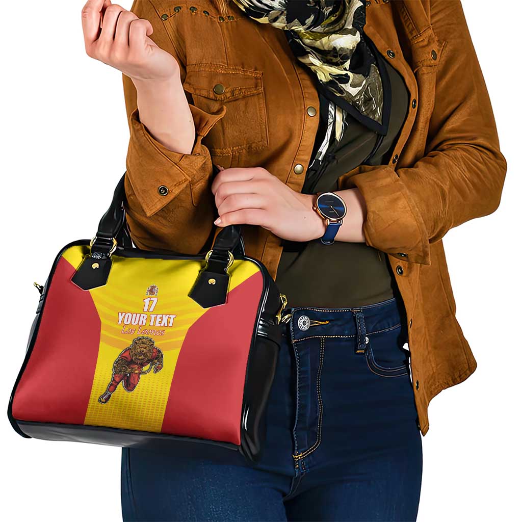 Custom Espana Rugby Spain Shoulder Handbag Lion Mascot Come on Los Leones Yellow Style LT17