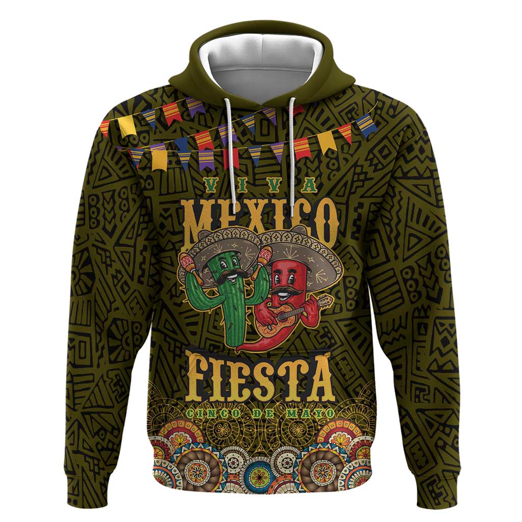 Personalized Mexico Cinco De Mayo Hoodie Chilli Pepper and Cactus LT17