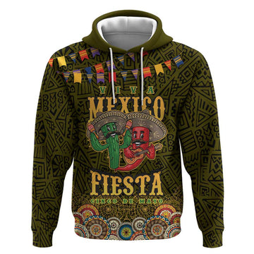 Personalized Mexico Cinco De Mayo Hoodie Chilli Pepper and Cactus LT17