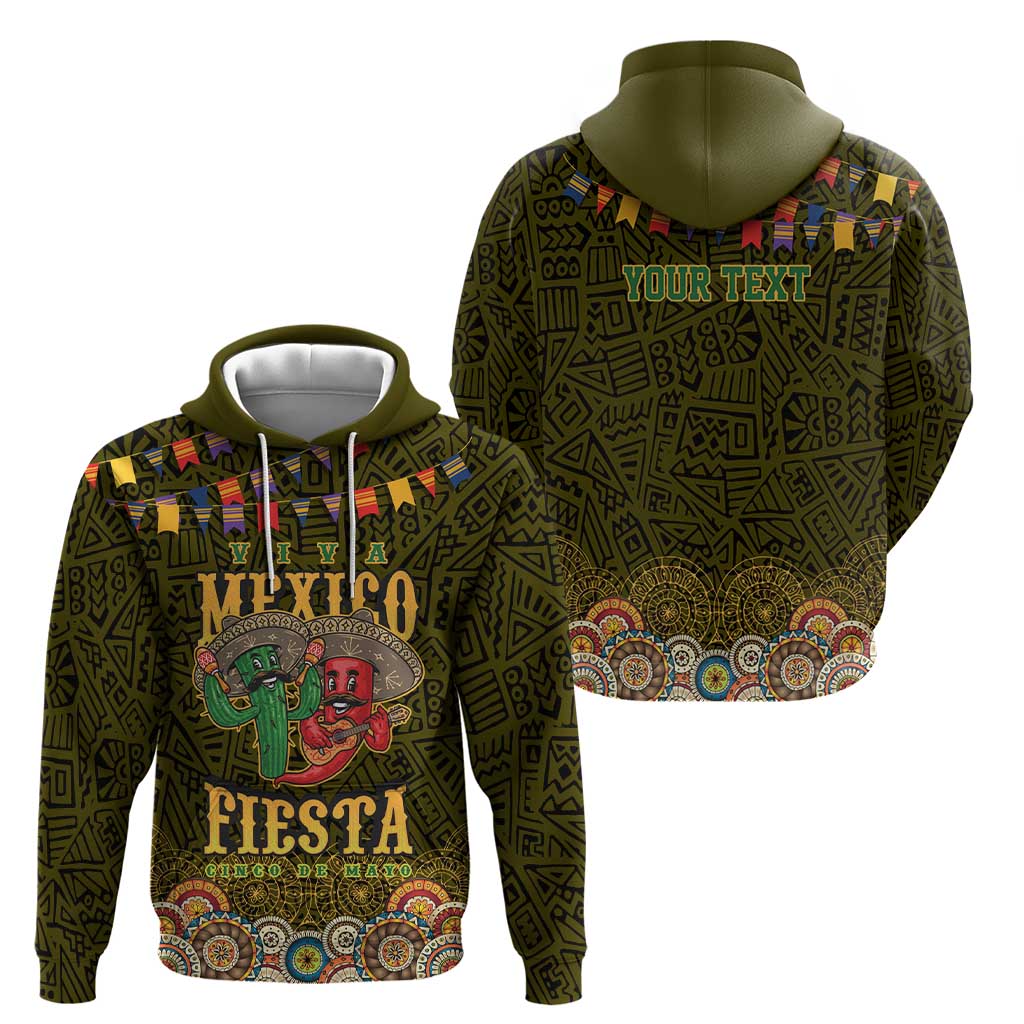 Personalized Mexico Cinco De Mayo Hoodie Chilli Pepper and Cactus LT17