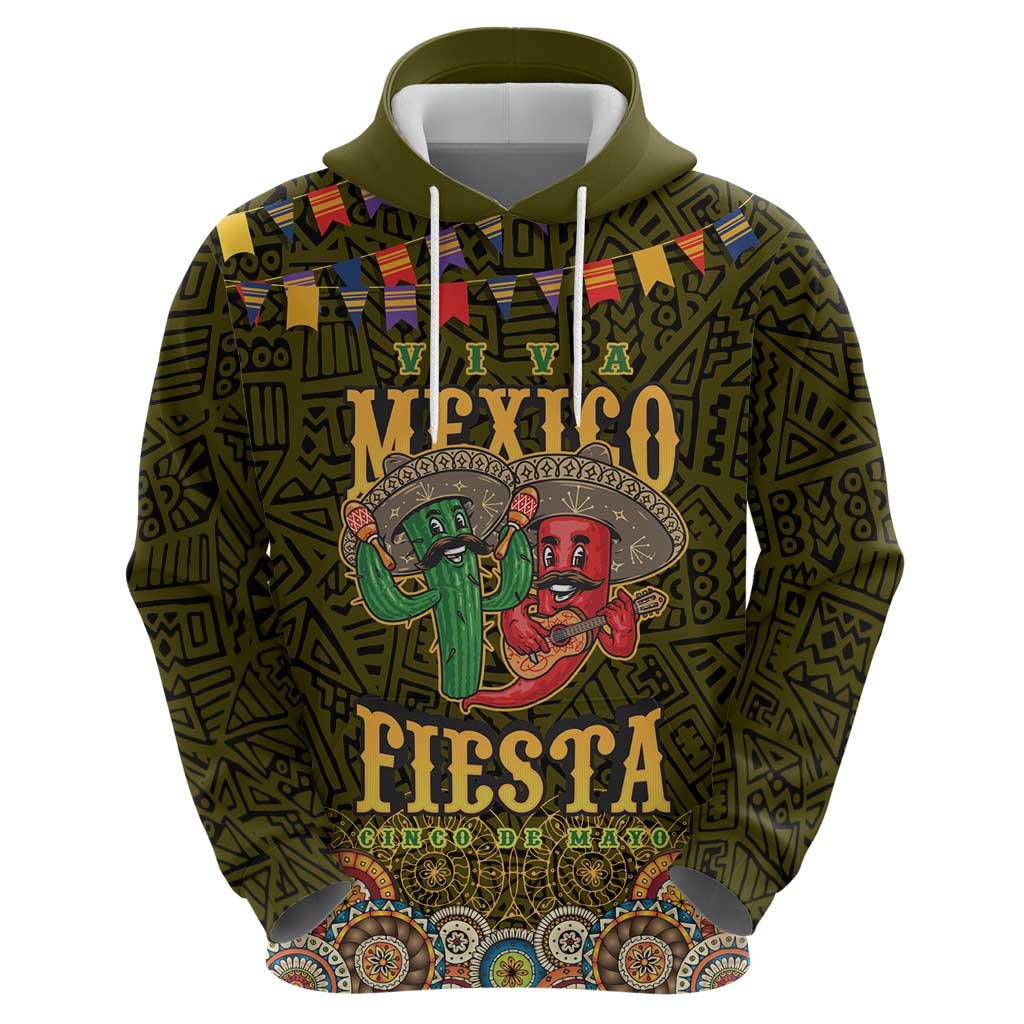 Personalized Mexico Cinco De Mayo Hoodie Chilli Pepper and Cactus LT17