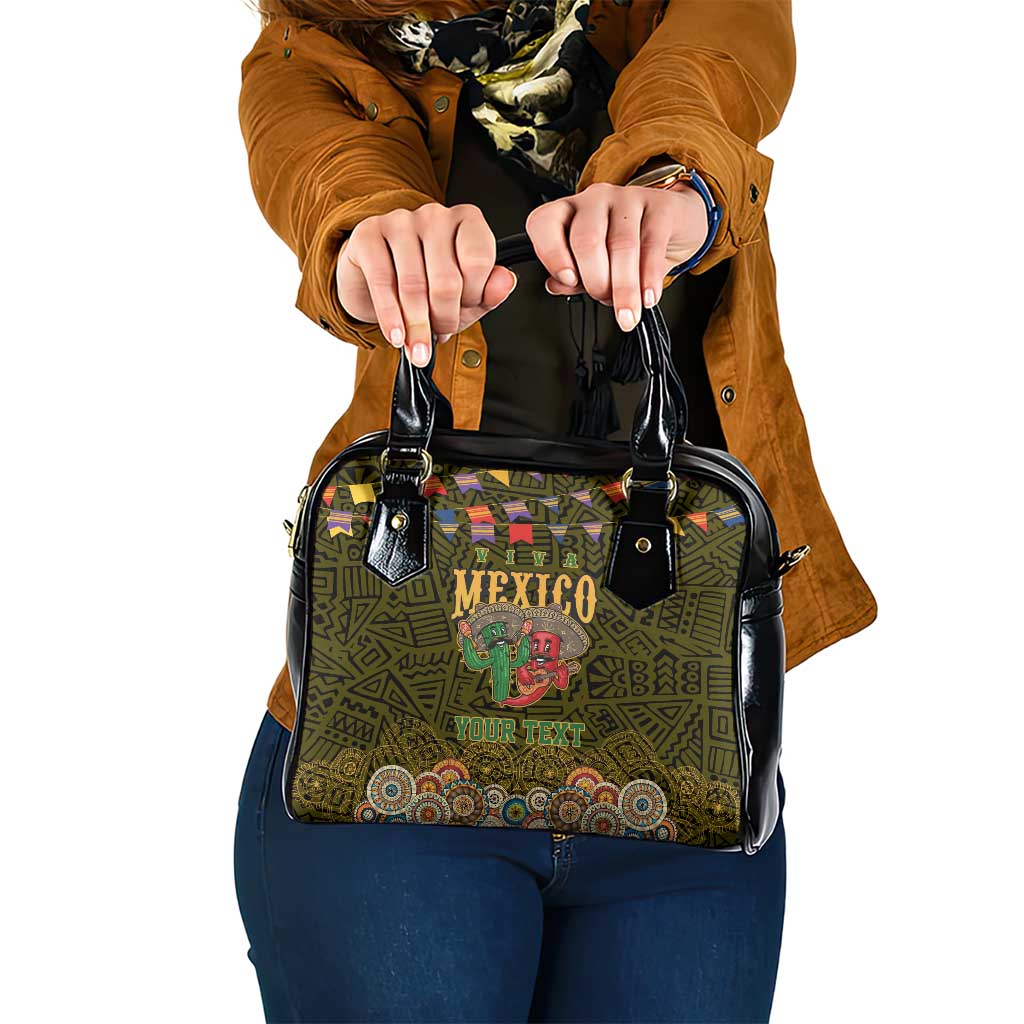 Personalized Mexico Cinco De Mayo Shoulder Handbag Chilli Pepper and Cactus LT17