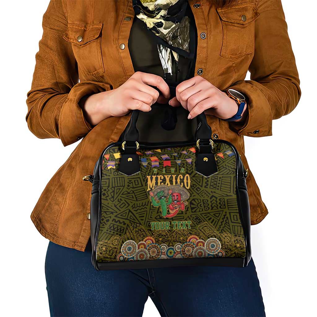 Personalized Mexico Cinco De Mayo Shoulder Handbag Chilli Pepper and Cactus LT17