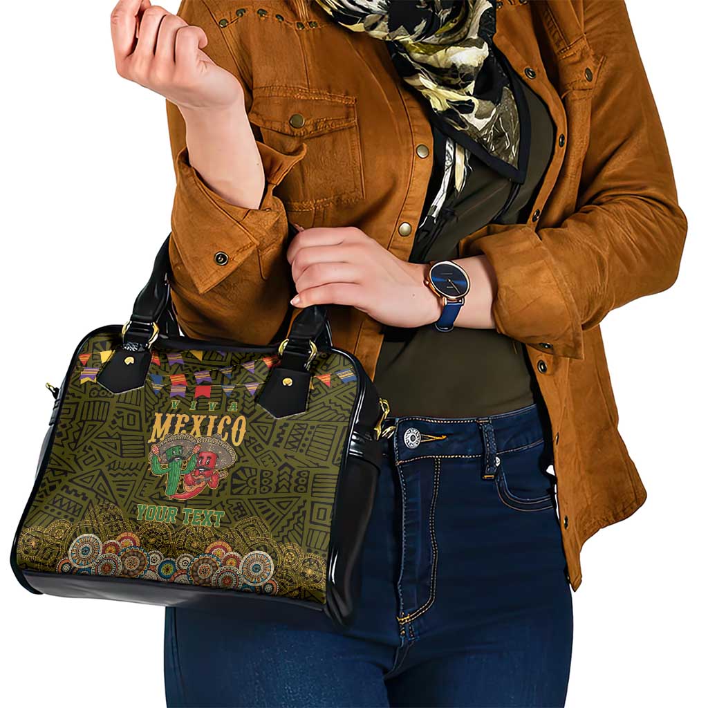 Personalized Mexico Cinco De Mayo Shoulder Handbag Chilli Pepper and Cactus LT17