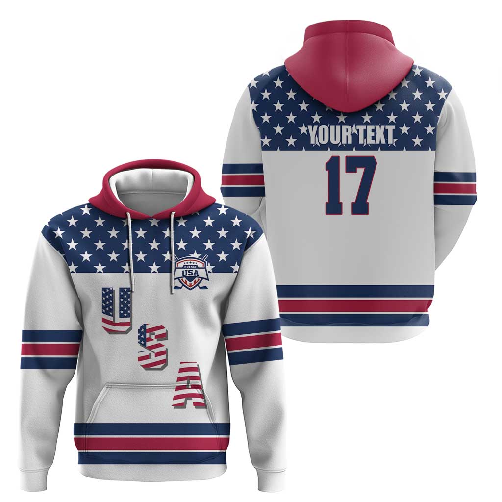 Custom USA Ice Hockey Hoodie Sporty Style Go Champions LT17