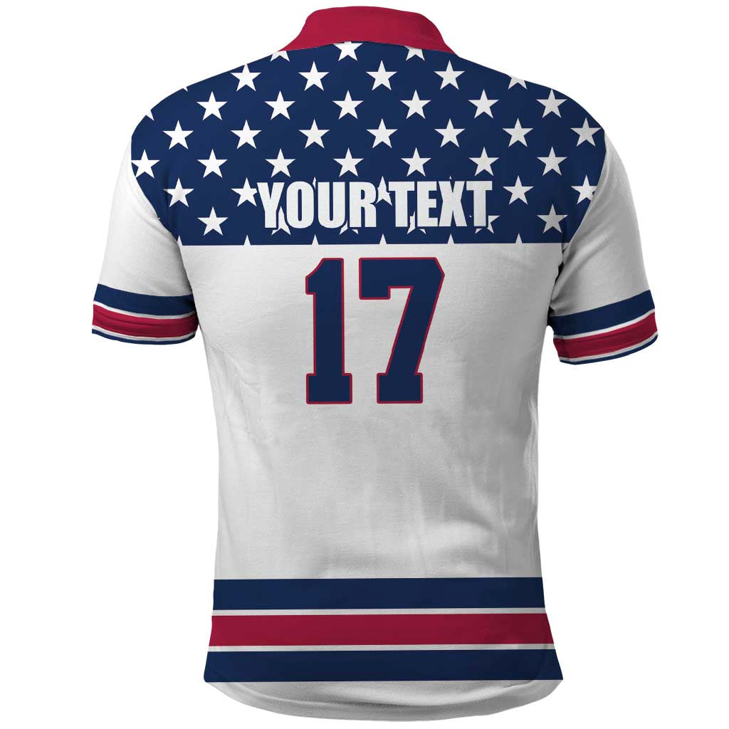Custom USA Ice Hockey Polo Shirt Sporty Style Go Champions LT17