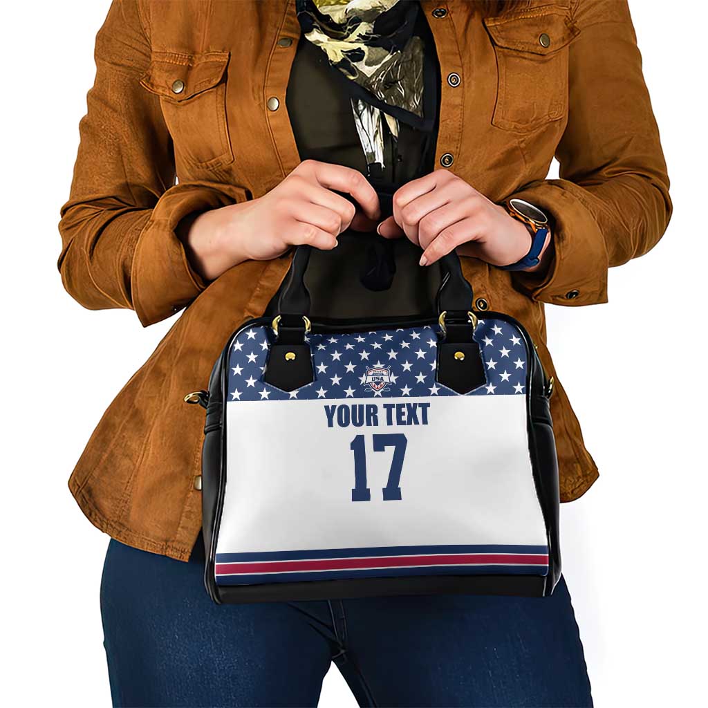 Custom USA Ice Hockey Shoulder Handbag Sporty Style Go Champions LT17