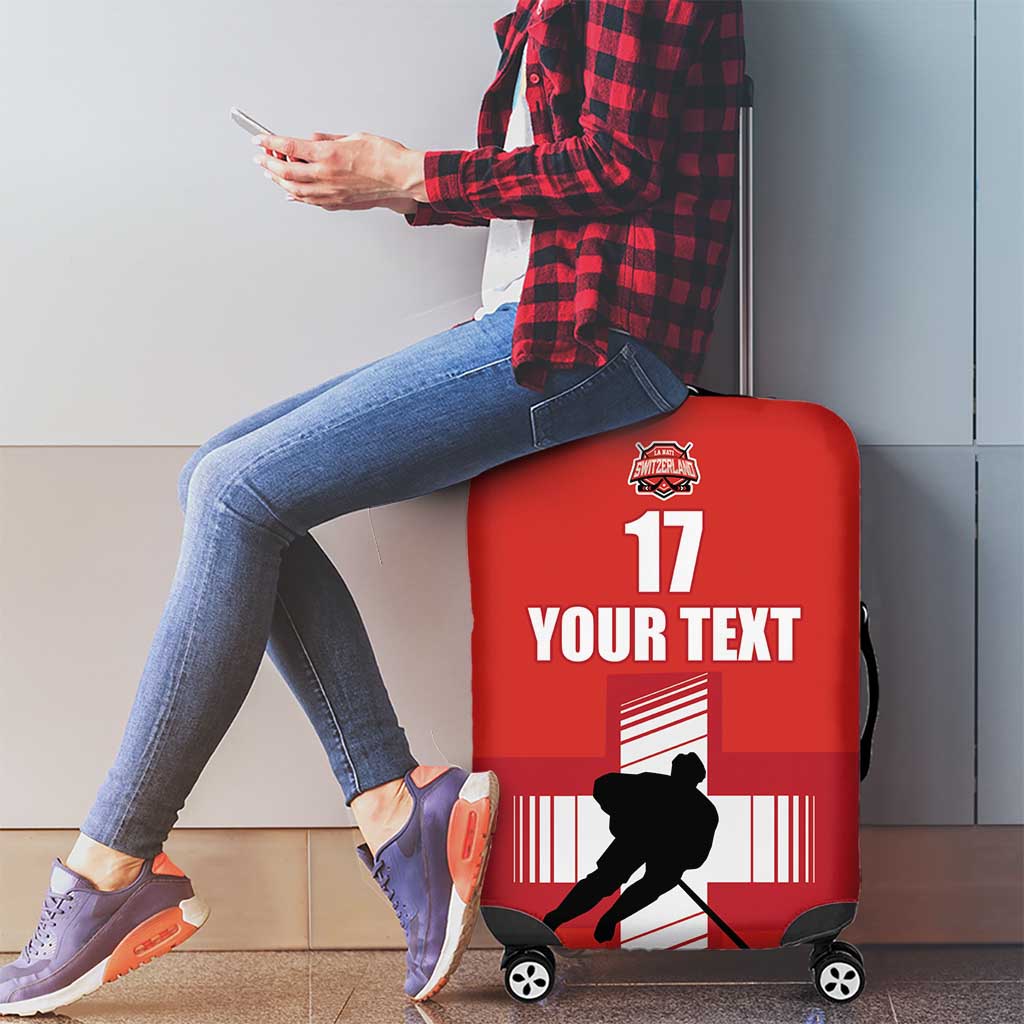 Custom Switzerland Ice Hockey Luggage Cover La Nati Go Champions LT17