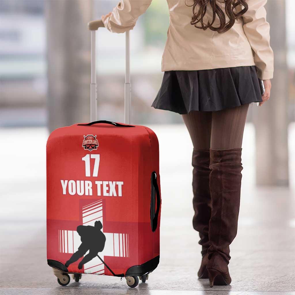 Custom Switzerland Ice Hockey Luggage Cover La Nati Go Champions LT17