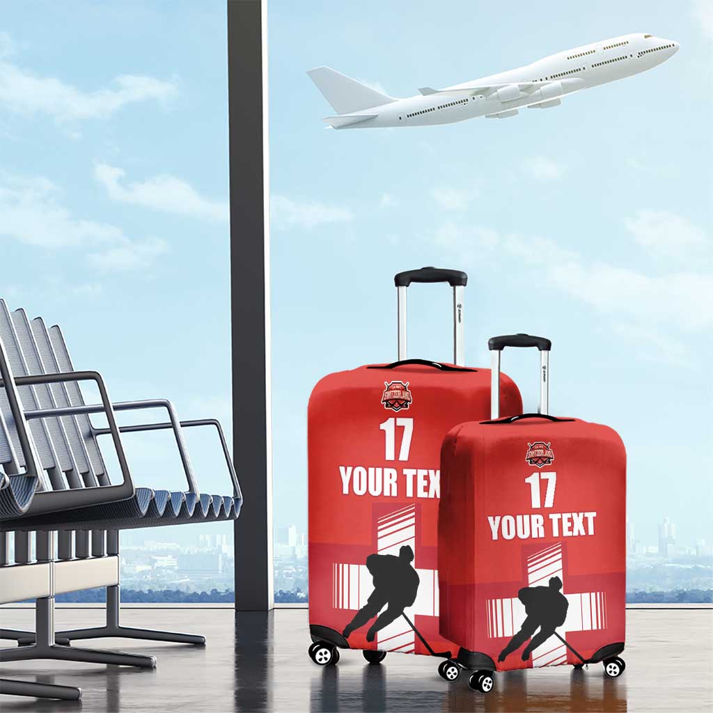 Custom Switzerland Ice Hockey Luggage Cover La Nati Go Champions LT17