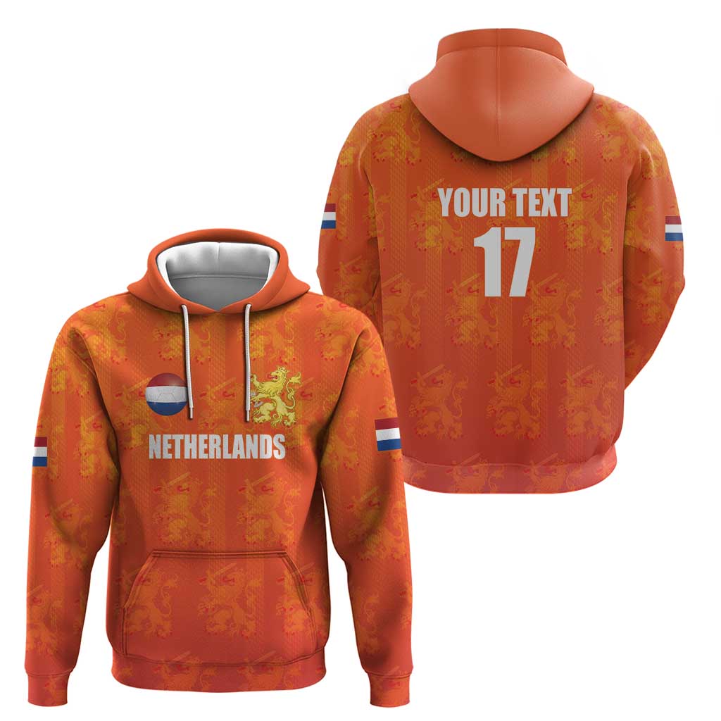 Custom Netherlands Football Hoodie Oranje Go Champions LT17