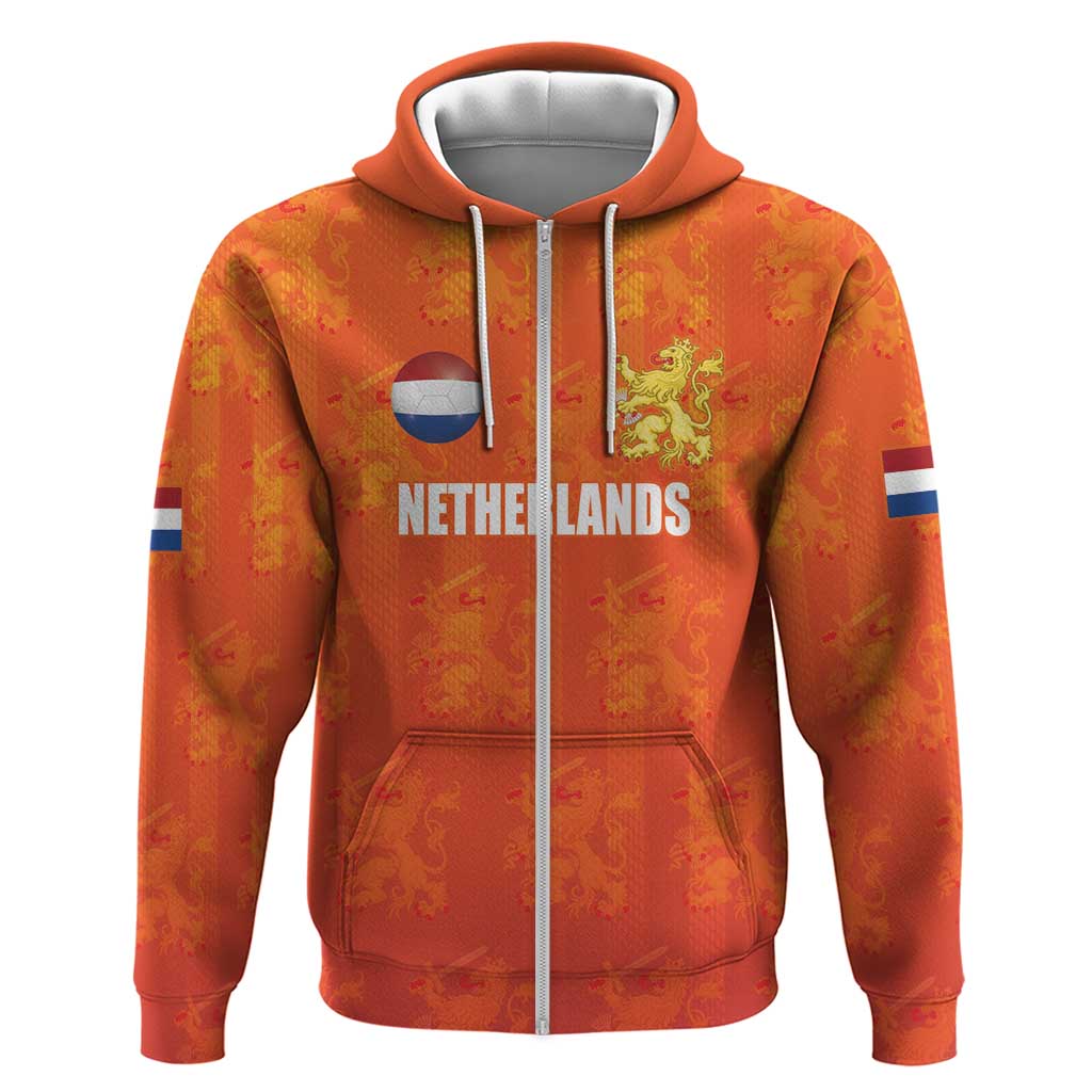 Custom Netherlands Football Hoodie Oranje Go Champions LT17