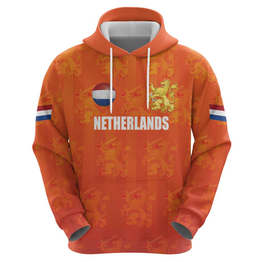 Custom Netherlands Football Hoodie Oranje Go Champions LT17