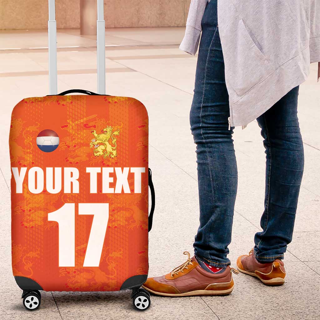 Custom Netherlands Football Luggage Cover Oranje Go Champions LT17
