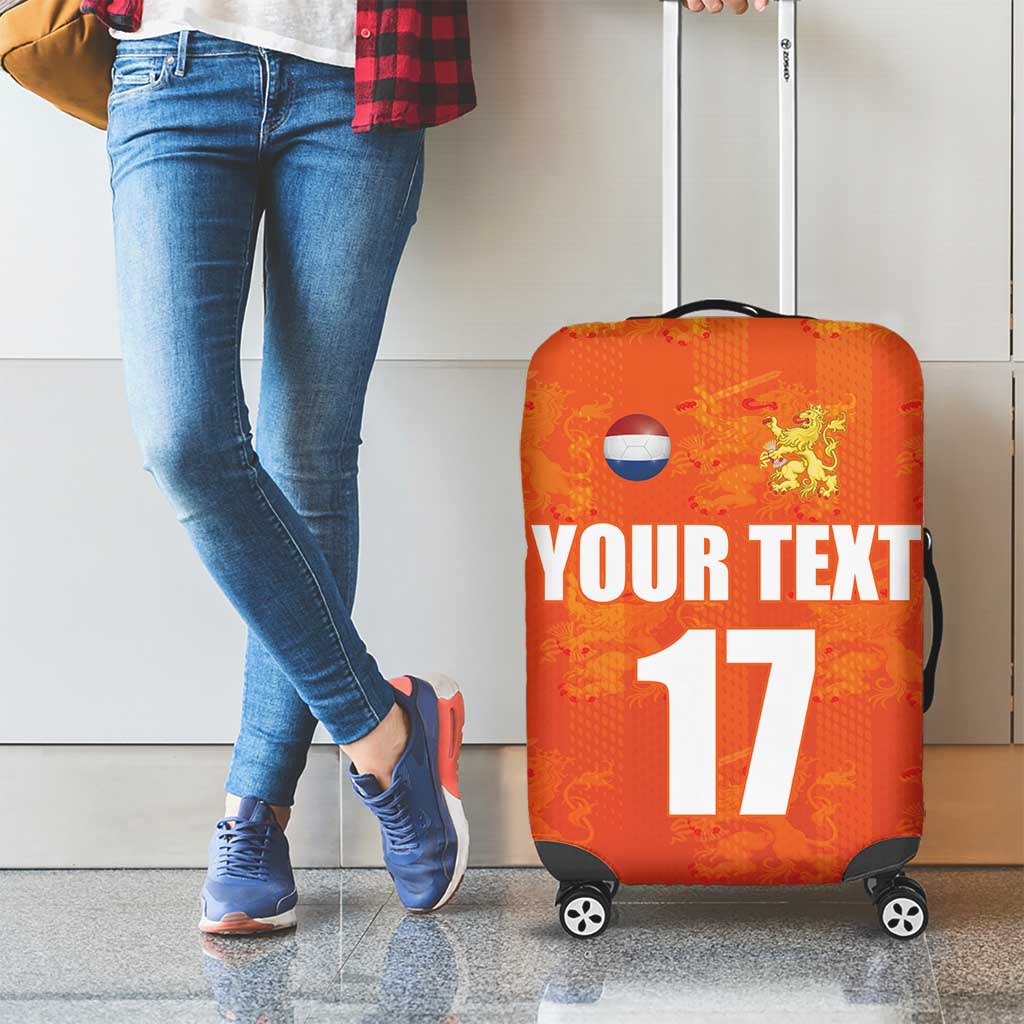 Custom Netherlands Football Luggage Cover Oranje Go Champions LT17