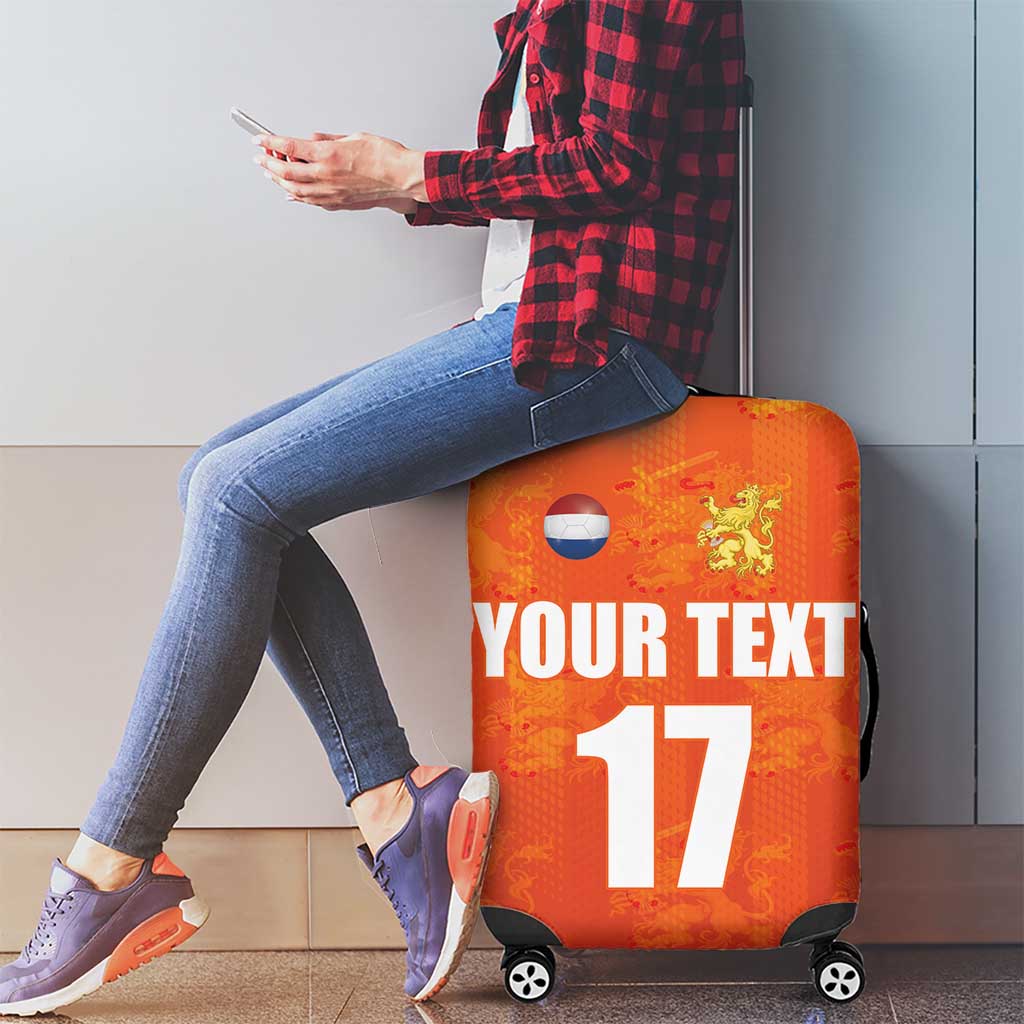 Custom Netherlands Football Luggage Cover Oranje Go Champions LT17