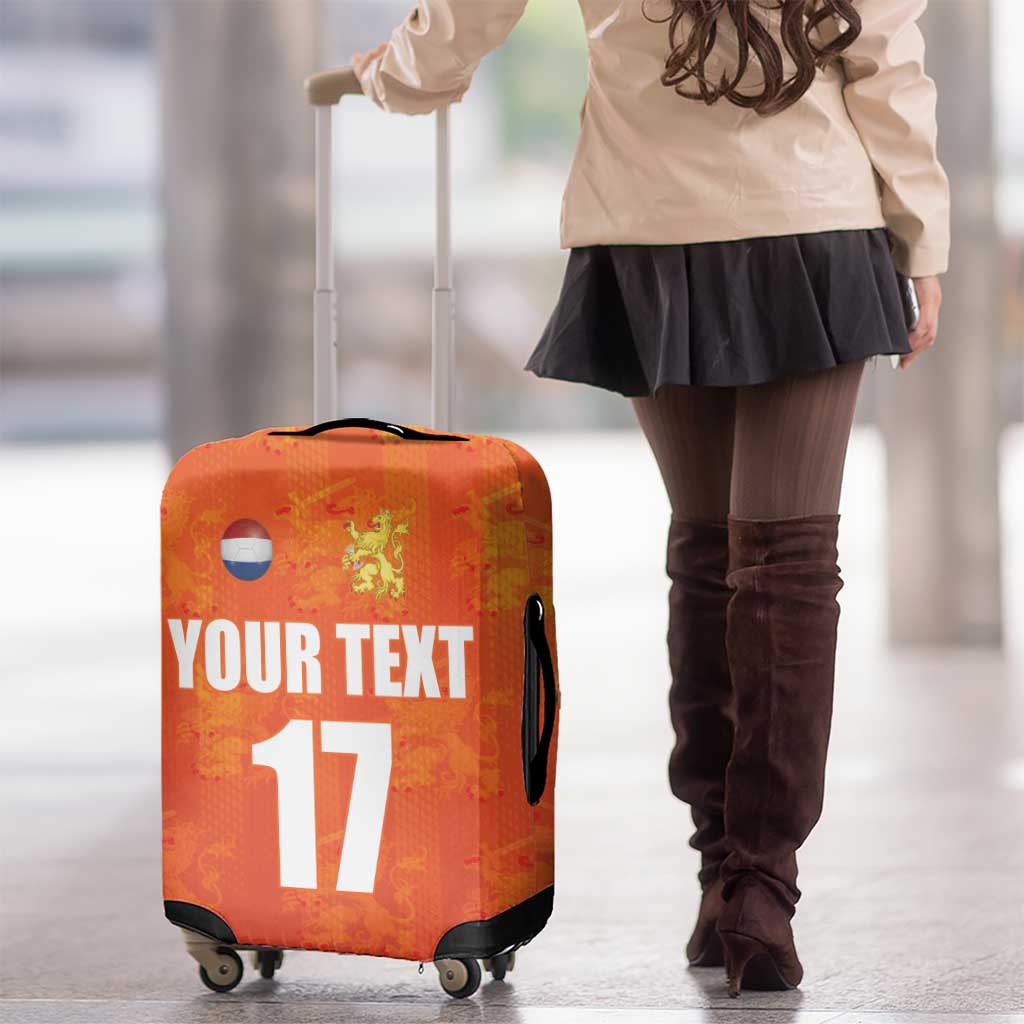 Custom Netherlands Football Luggage Cover Oranje Go Champions LT17