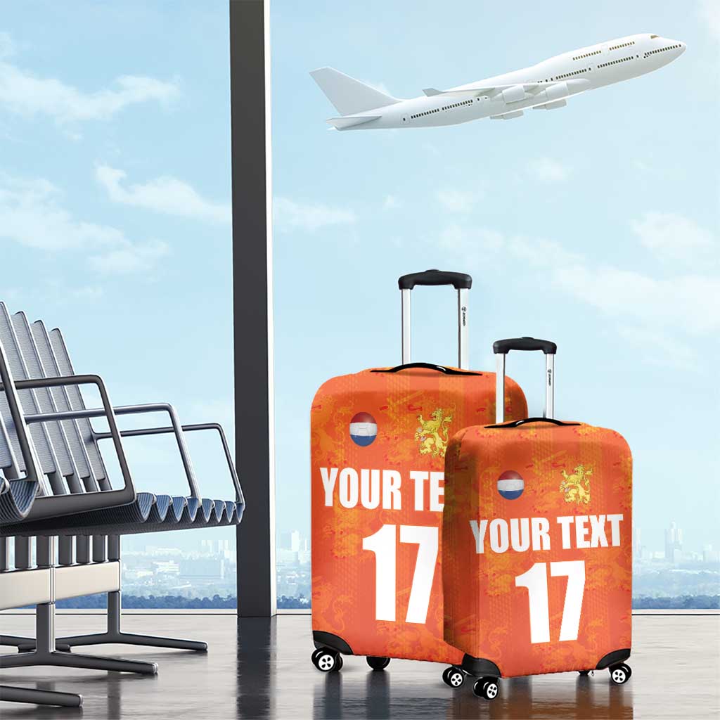 Custom Netherlands Football Luggage Cover Oranje Go Champions LT17