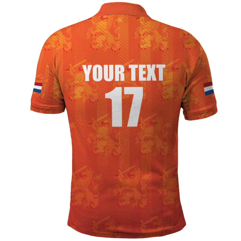 Custom Netherlands Football Polo Shirt Oranje Go Champions LT17