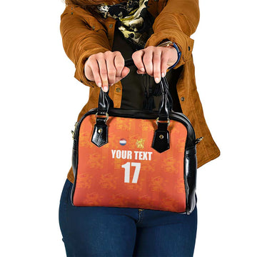 Custom Netherlands Football Shoulder Handbag Oranje Go Champions LT17