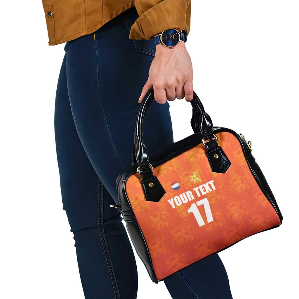 Custom Netherlands Football Shoulder Handbag Oranje Go Champions LT17