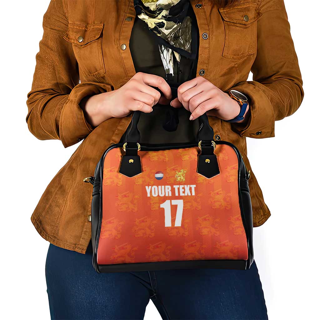 Custom Netherlands Football Shoulder Handbag Oranje Go Champions LT17