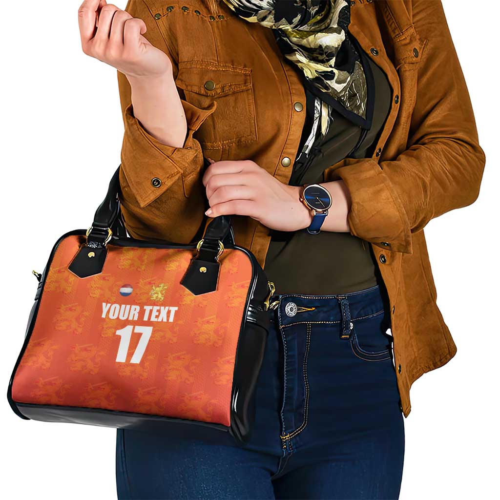 Custom Netherlands Football Shoulder Handbag Oranje Go Champions LT17