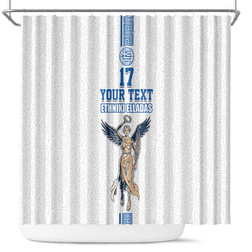 Custom Greece Football Champions Shower Curtain Nike Goddess of Victory LT17