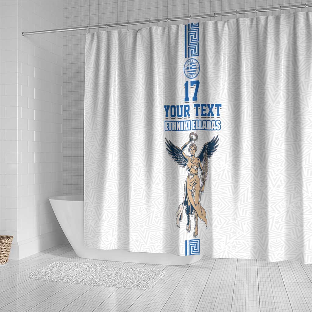 Custom Greece Football Champions Shower Curtain Nike Goddess of Victory LT17