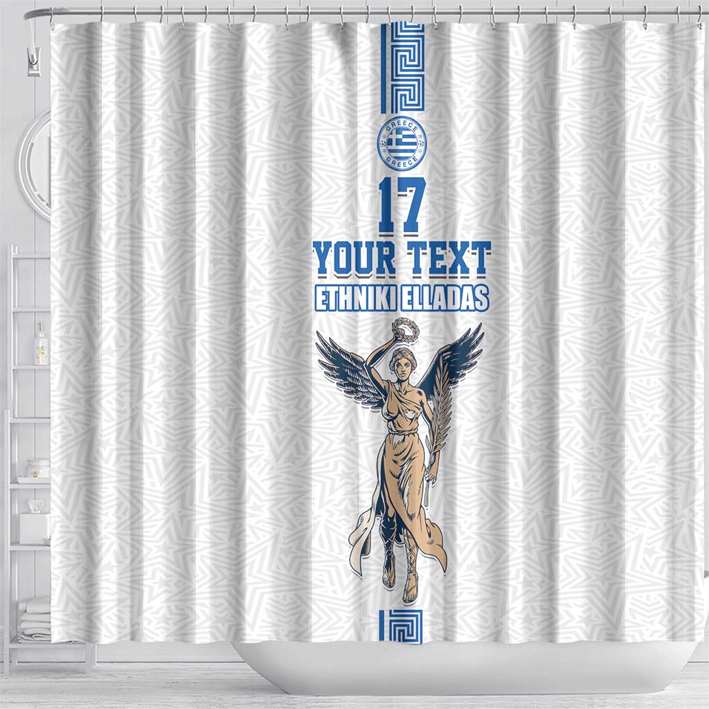 Custom Greece Football Champions Shower Curtain Nike Goddess of Victory LT17