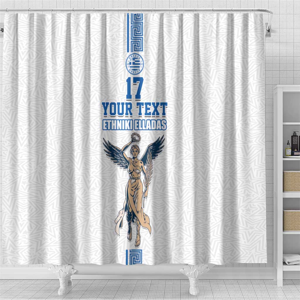 Custom Greece Football Champions Shower Curtain Nike Goddess of Victory LT17