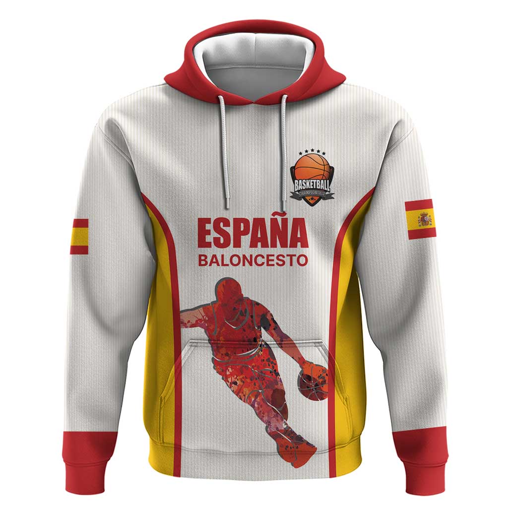 Custom Espana Basketball Spain Hoodie Baloncesto Come on La Roja White Style LT17